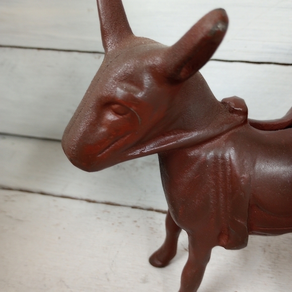 Vintage Cast Iron Donkey Mule Burro Coin Bank. - Picture 2 of 9